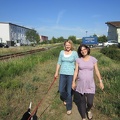 Jackie and Erynn Walking the Dogs2